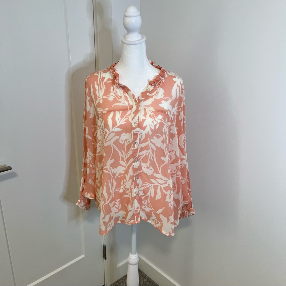 PART TWO Floral Peach Blouse - Size 38 - FREE SHIPPING on Bundles $85+